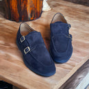 Pisa goldlabel || suede blauw