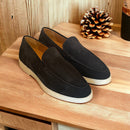 St Tropez goldlabel || suede zwart