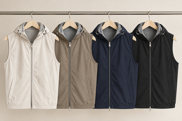 Hooded tech Bodywarmer blauw