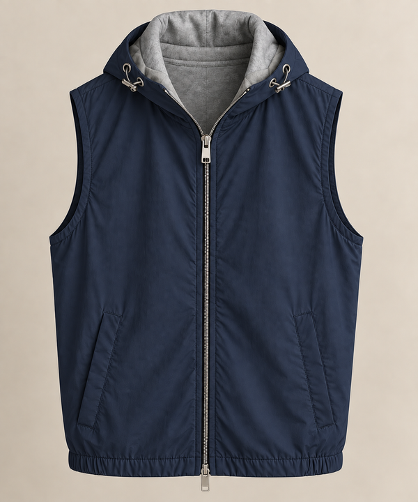 Hooded tech Bodywarmer blauw