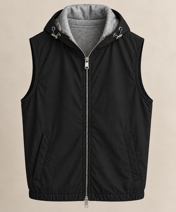 Hooded tech Bodywarmer zwart