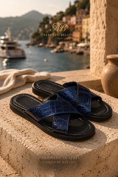 AB handmade croco slides