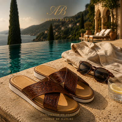 AB handmade croco slides