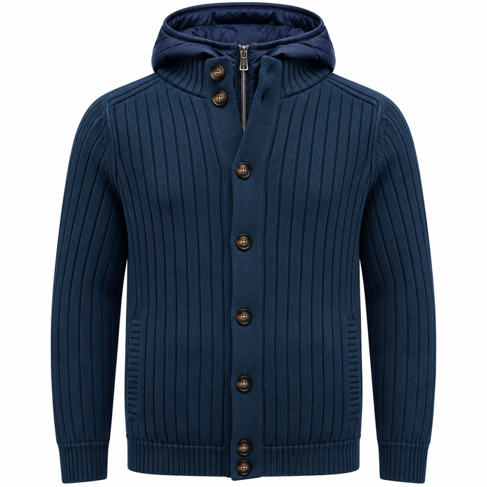 Vest met capucchon blue notte