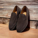 St Tropez goldlabel || suede bruin