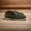 St Tropez goldlabel || suede green