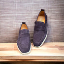 Loafer suede blauw Alberto Bellini