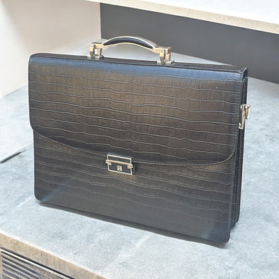 Alberto Bellini briefcase croco