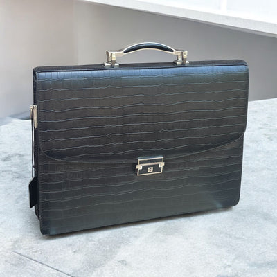 Alberto Bellini briefcase croco