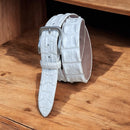 Croco Riemen luxe wit