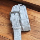 Croco Riemen luxe wit