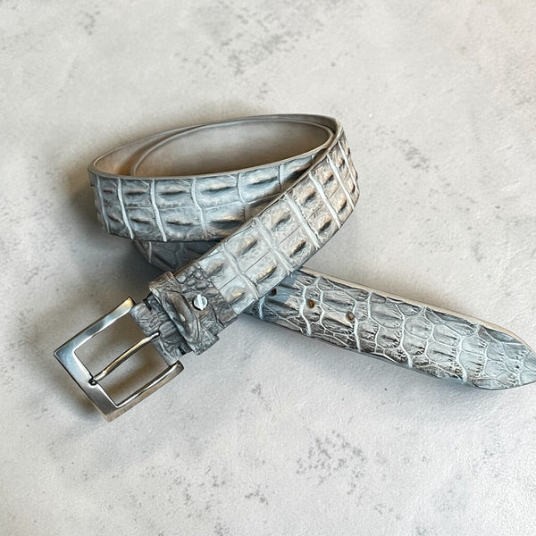 Alberto Bellini Handmade Croco Belt – Grijs