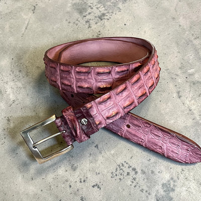 Alberto Bellini Handmade Croco Belt –Rubino