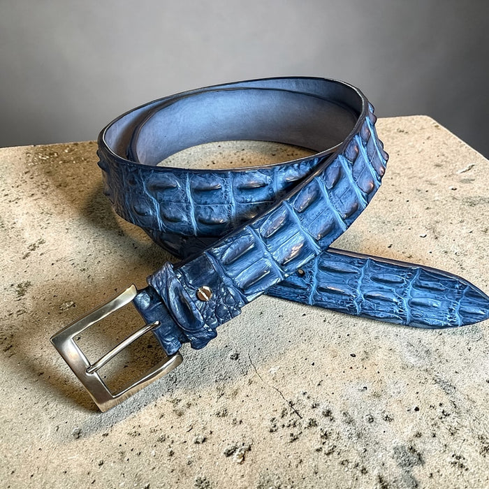 Alberto Bellini Handmade Croco Belt – Jeans bl