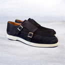 Pisa goldlabel | suede blauw