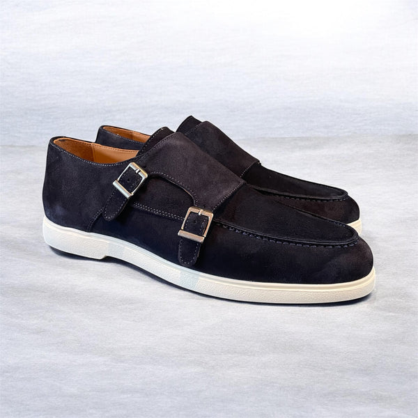 Pisa goldlabel | suede blauw