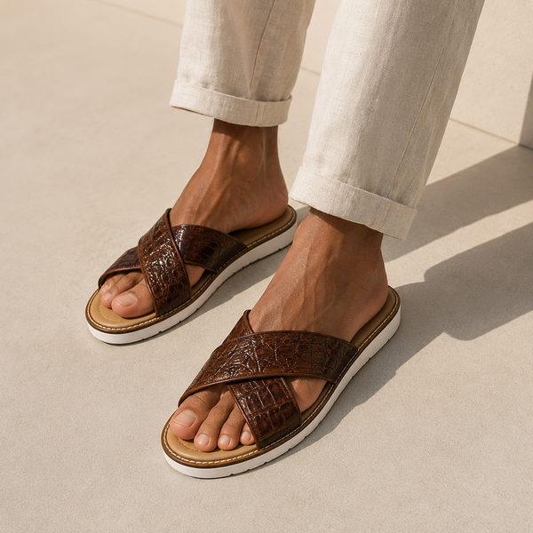 AB handmade croco slides