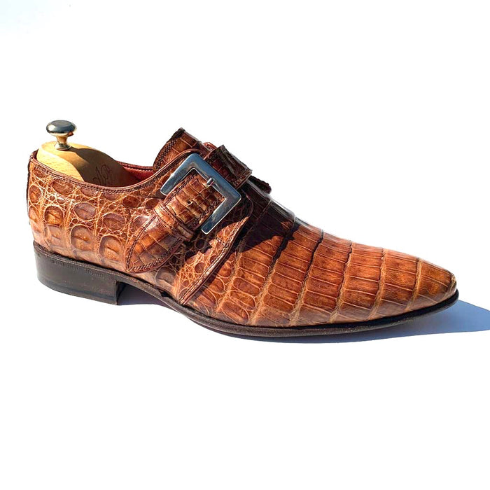 Alberto Bellini || Monk || Croco || Light brown - Alberto Bellini