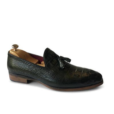 Alberto Bellini || Tassel loafer || Green croco - Alberto Bellini