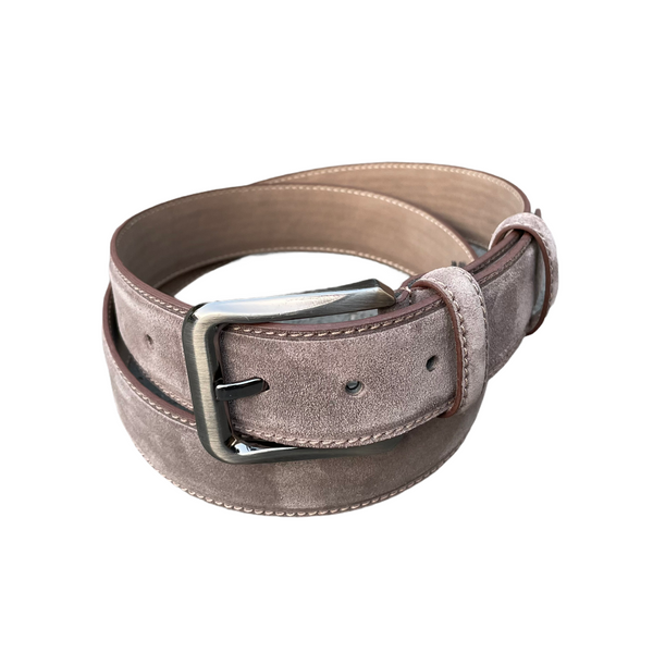 Suede riem taupe Alberto Bellini