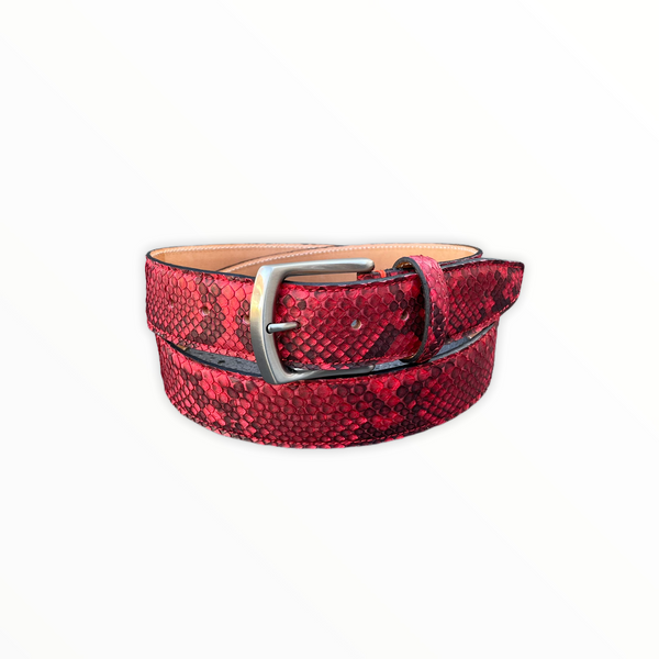 Alberto Bellini || Riemen|| Rood python - Alberto Bellini