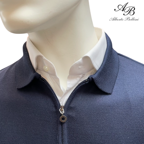 Polo shirt - Bellini's d.blauw-Alberto Bellini