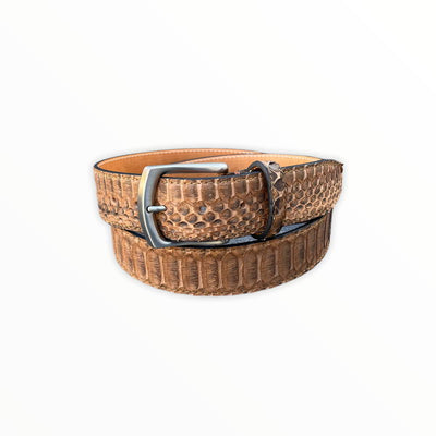 Riemen - Licht bruin python - Alberto Bellini
