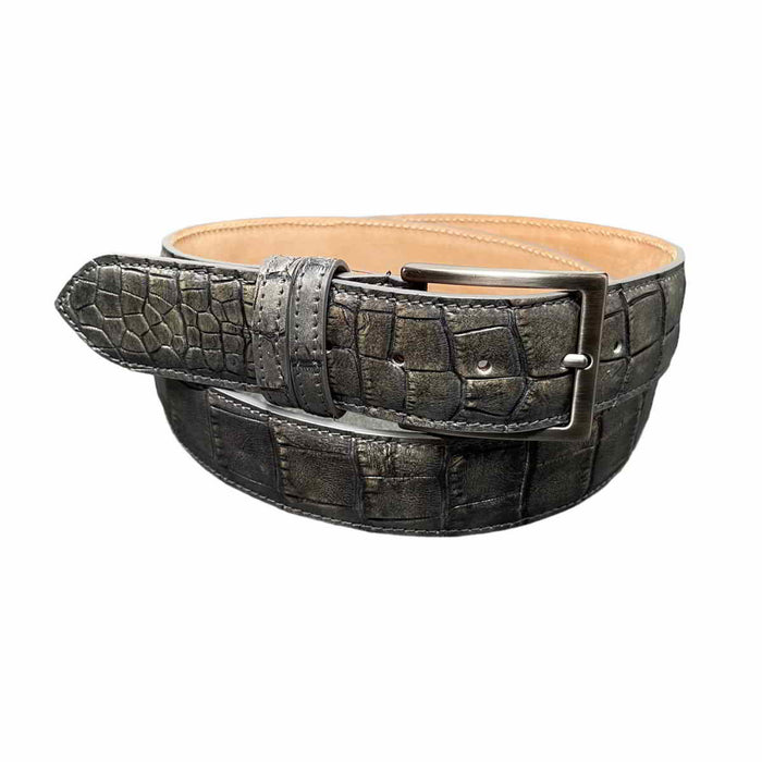 Riemen - Handmade - Croco grijs - Alberto Bellini