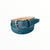 Riemen - Electra blauw - Leder - Alberto Bellini