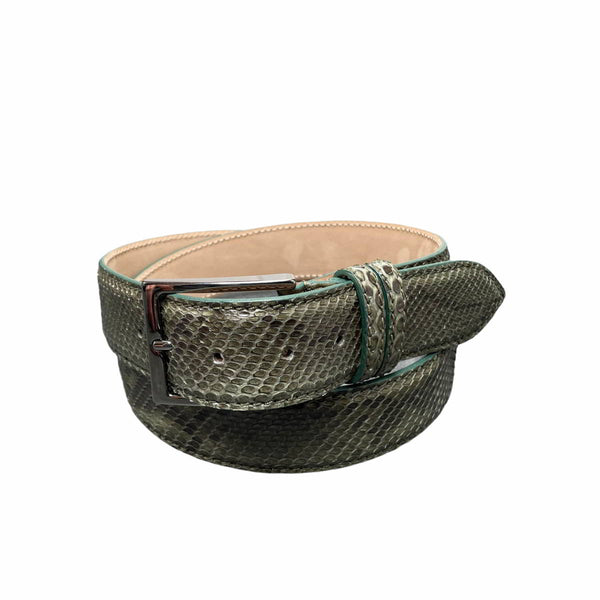Riemen - Groen python - Alberto Bellini