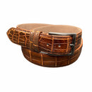 Riemen - Handmade - Croco middel bruin - Alberto Bellini