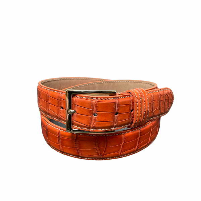 Riemen - Oranje croco - Alberto Bellini