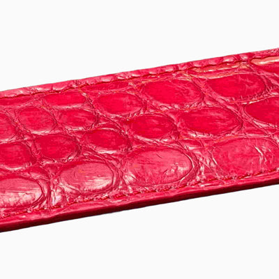 Riemen - Handmade - Croco rood - Alberto Bellini